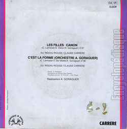 [Pochette de Les filles canon (VRONIQUE ET DAVINA) - verso]