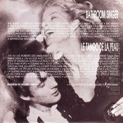 [Pochette de Bathroom Singer / Le tango de la peau (ARNO) - verso]