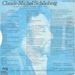 [Pochette de Slow-moi (Claude-Michel SCHNBERG) - verso]