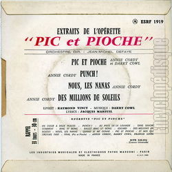 [Pochette de Pic et Pioche (Annie CORDY et Darry COWL) - verso]