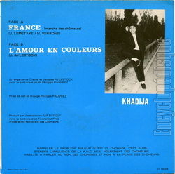 [Pochette de France (Marche des chmeurs) (KHADIJA) - verso]