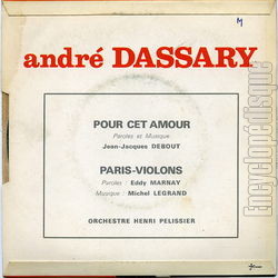 [Pochette de Pour cet amour (Andr DASSARY) - verso]