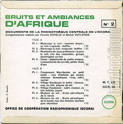 [Pochette de Bruits et ambiances d’Afriques N2 (DOCUMENT) - verso]