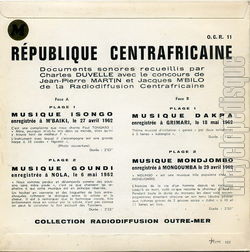 [Pochette de Rpublique centrafricaine (DOCUMENT) - verso]