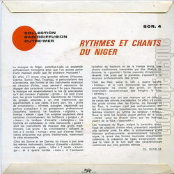 [Pochette de Rythmes et chants du Niger (DOCUMENT) - verso]