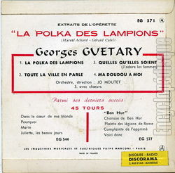 [Pochette de La polka des lampions (Georges GUTARY) - verso]