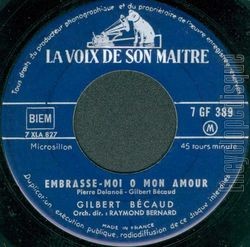 [Pochette de Embrasse-moi,  mon amour (Gilbert BCAUD)]