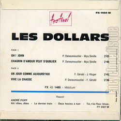 [Pochette de Oh ! John (Les DOLLARS) - verso]