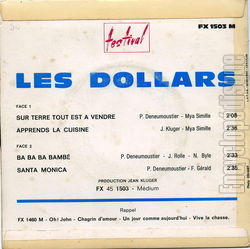 [Pochette de Sur terre, tout est  vendre (Les DOLLARS) - verso]