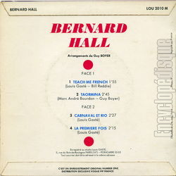 [Pochette de Teach me french (Bernard HALL) - verso]