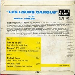 [Pochette de Rien ne va plus (Les LOUPS GAROUS) - verso]