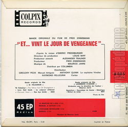 [Pochette de …Et vint le jour de la vengeance (B.O.F.  Films ) - verso]