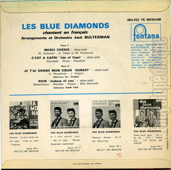 [Pochette de Les BLUE DIAMONDS -  Merci chrie  (Les FRANCOPHILES) - verso]