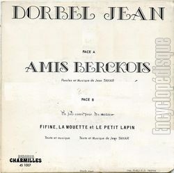 [Pochette de Amis berckois (Jean DORBEL) - verso]