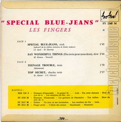 [Pochette de Spcial blue-jeans (Les FINGERS) - verso]