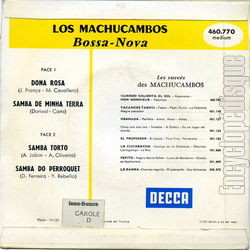 [Pochette de Bossa nova (Los MACHUCAMBOS) - verso]