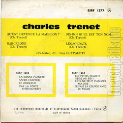 [Pochette de Qu’est devenue la Madelon ? (Charles TRENET) - verso]