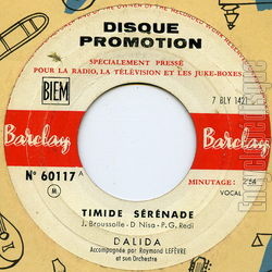 [Pochette de Timide srnade (DALIDA)]