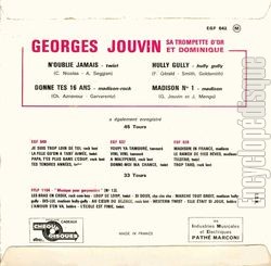 [Pochette de Dominique chante… N’oublie jamais (Georges JOUVIN) - verso]