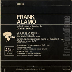 [Pochette de Le Chef de la bande (Frank ALAMO) - verso]