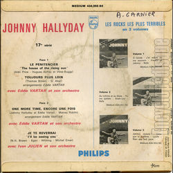 [Pochette de Le pnitencier (Johnny HALLYDAY) - verso]