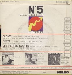 [Pochette de lose (Claude FRANOIS) - verso]