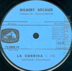 [Pochette de Si je pouvais revivre un jour ma vie (Gilbert BCAUD) - verso]