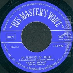 [Pochette de La Princesse de juillet (Gilbert BCAUD)]