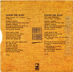 [Pochette de Good or bad (Danyel GRARD) - verso]