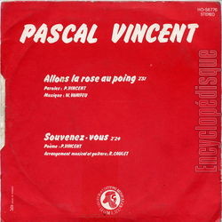 [Pochette de Allons la rose au poing (Pascal VINCENT) - verso]