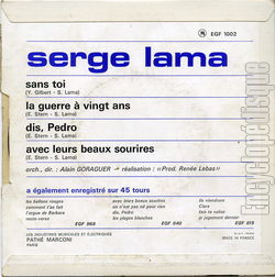 [Pochette de Sans toi (Serge LAMA) - verso]