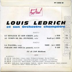 [Pochette de Le siffleur et son chien (Louis LEDRICH) - verso]