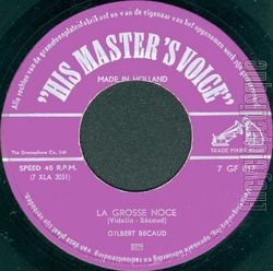 [Pochette de La grosse noce (Gilbert BCAUD)]