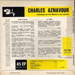 [Pochette de Le monde est sous nos pas (Charles AZNAVOUR) - verso]