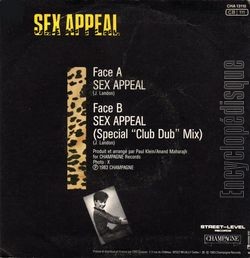 [Pochette de Sex appeal (Sophie St LAURENT) - verso]