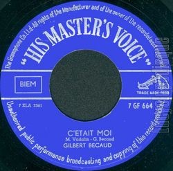 [Pochette de C’tait moi (Gilbert BCAUD)]