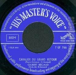 [Pochette de Cavalier du grand retour (Gilbert BCAUD)]