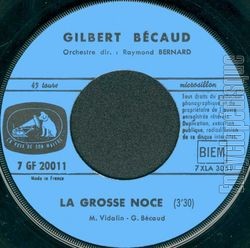 [Pochette de La grosse noce (Gilbert BCAUD)]