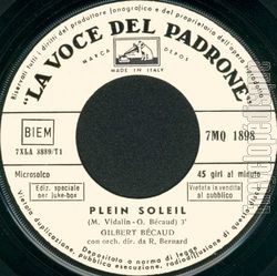 [Pochette de Plein soleil (Gilbert BCAUD)]