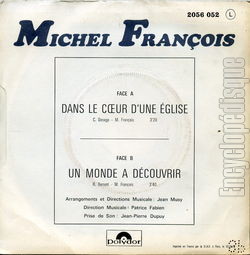 [Pochette de Dans le cœur d’une glise (Michel FRANOIS) - verso]