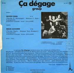 [Pochette de Soyez cool (A DGAGE GROUP) - verso]