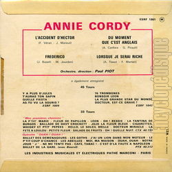 [Pochette de L’accident d’Hector (Annie CORDY) - verso]