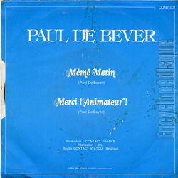 [Pochette de Mm matin (Paul DE BEVER) - verso]