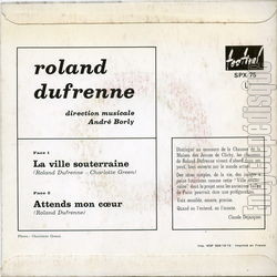 [Pochette de La ville souterraine (Roland DUFRENNE) - verso]