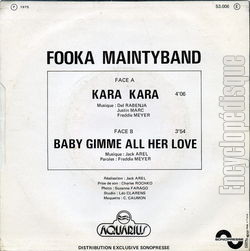 [Pochette de Kara, kara (FOOKA MAINTY BAND) - verso]