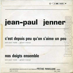 [Pochette de C’est depuis peu qu’on s’aime un peu (Jean-Paul JENNER) - verso]