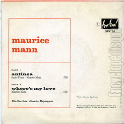 [Pochette de Antina (Maurice MANN) - verso]