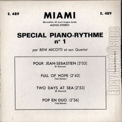 [Pochette de Spcial piano-rythme N1 (Beni MICOTTI) - verso]