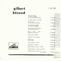 [Pochette de Et maintenant (Gilbert BCAUD) - verso]