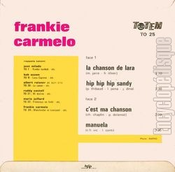 [Pochette de La chanson de Lara (Frankie CARMELO) - verso]